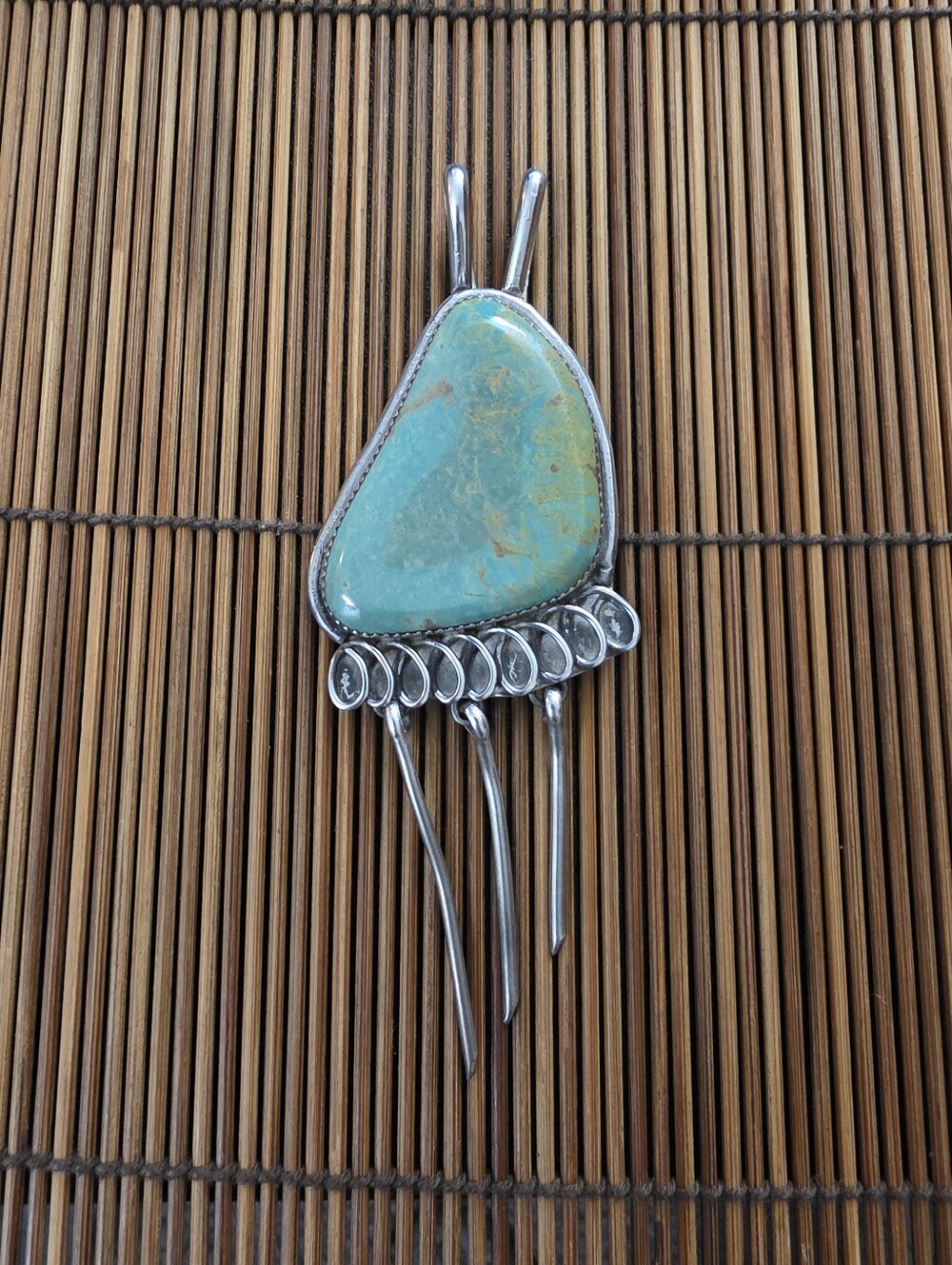 Sterling Silver Turquoise Navajo Pendant (Vintage)